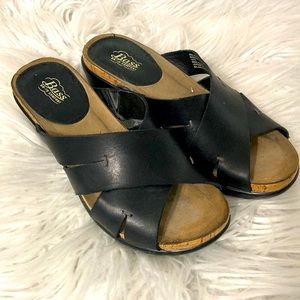 Bass leather slide sandals size 6 1/5 M